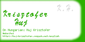 krisztofer huj business card